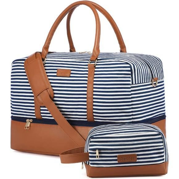 Weekender Bag for Women Canvas Travel Duffle Bag Large Carry on Bag
